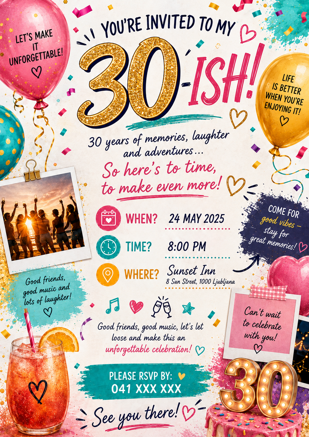 30th Birthday Invitation